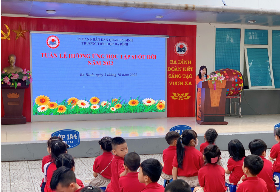 Trường Tiểu học Ba Đình phát động "Tuần lễ hưởng ứng học tập suốt đời" năm 2022