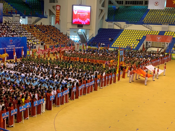 Trường Tiểu học Ba Đình tham dự Lễ khai mạc Đại hội TDTT quận Ba Đình lần thứ X năm 2022