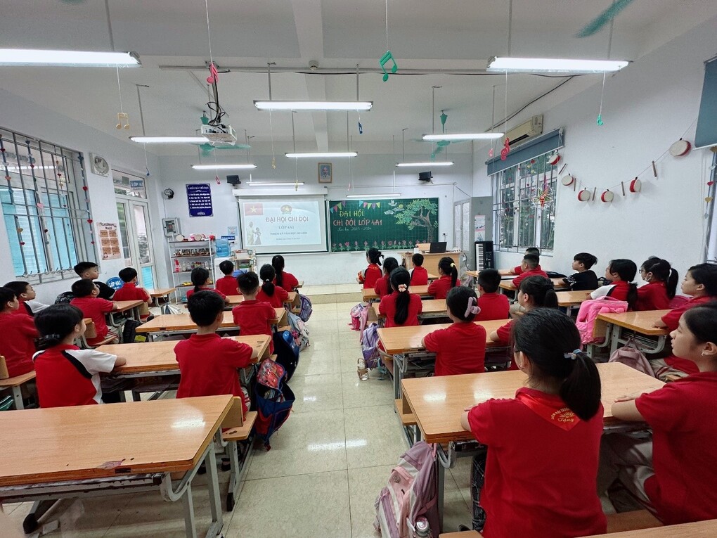 Khối 4, 5 trường Tiểu học Ba Đình  tổ chức thành công Đại hội Chi đội các lớp năm học 2023 – 2024