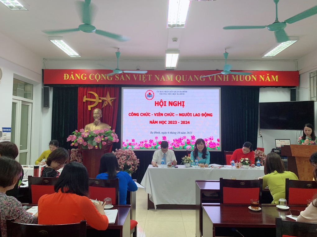 Trường Tiểu học Ba Đình tổ chức thành công Hội nghị Công chức - Viên chức - Người lao động năm học 2023 – 2024