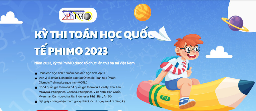 Hướng dẫn tham gia Vòng Quốc gia cuộc thi Toán Quốc tế PhIMO 2023