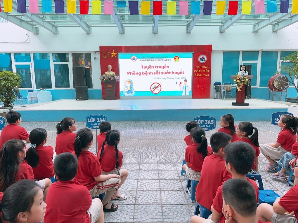 Trường Tiểu học Ba Đình tuyên truyền phòng chống, dịch bệnh sốt xuất huyết