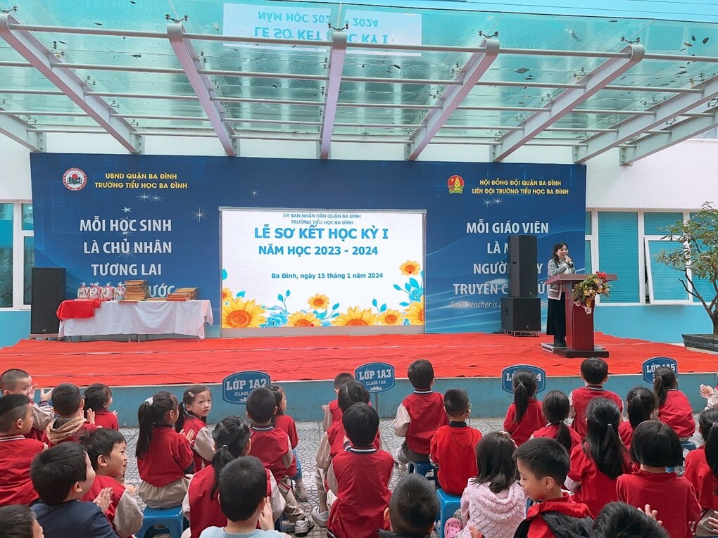 Trường Tiểu học Ba Đình tổ chức thành công buổi Lễ Sơ kết học kỳ I - Năm học 2023 - 2024