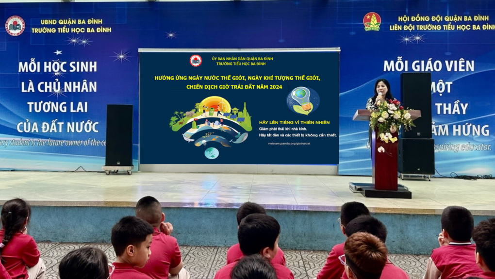 Trường Tiểu học Ba Đình hưởng ứng Ngày nước Thế giới, Ngày Khí tượng Thế giới, Chiến dịch Giờ Trái Đất Năm 2024