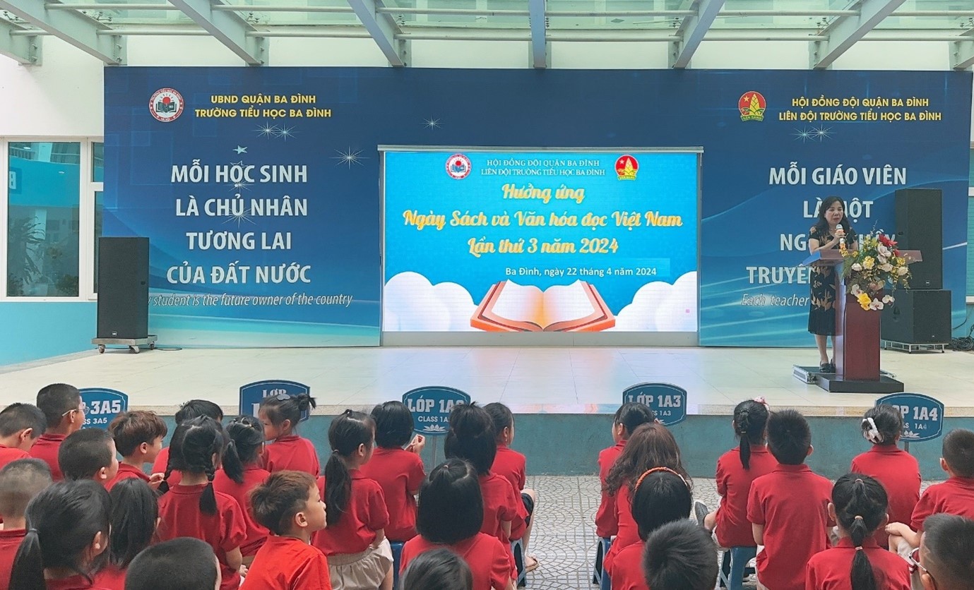 Trường Tiểu học Ba Đình Hưởng ứng Ngày Sách và Văn hóa đọc Việt Nam lần thứ 3 năm 2024