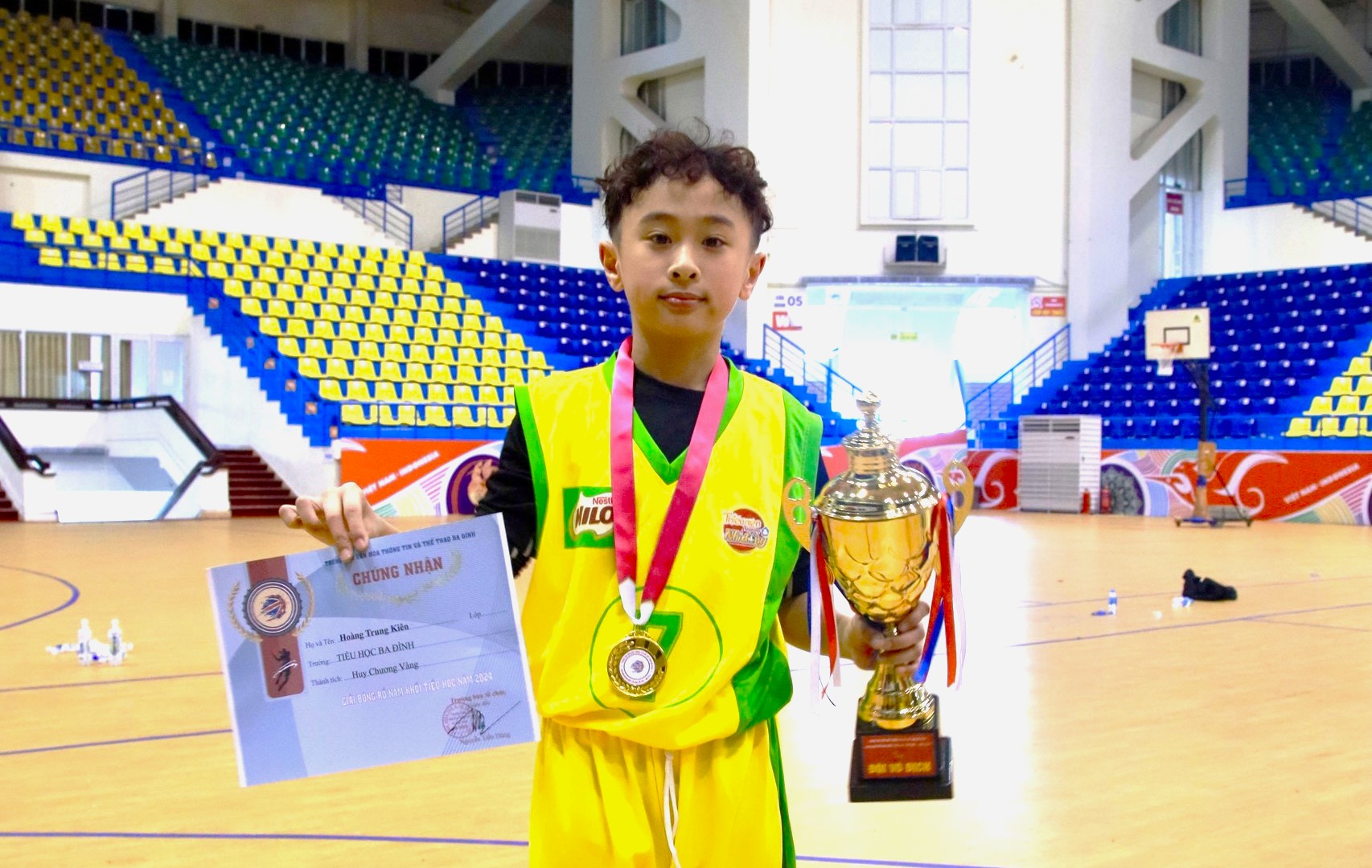 Hoàng Trung Kiên - Hạt giống tương lai - Ngôi sao mai của bóng rổ trường Tiểu học Ba Đình